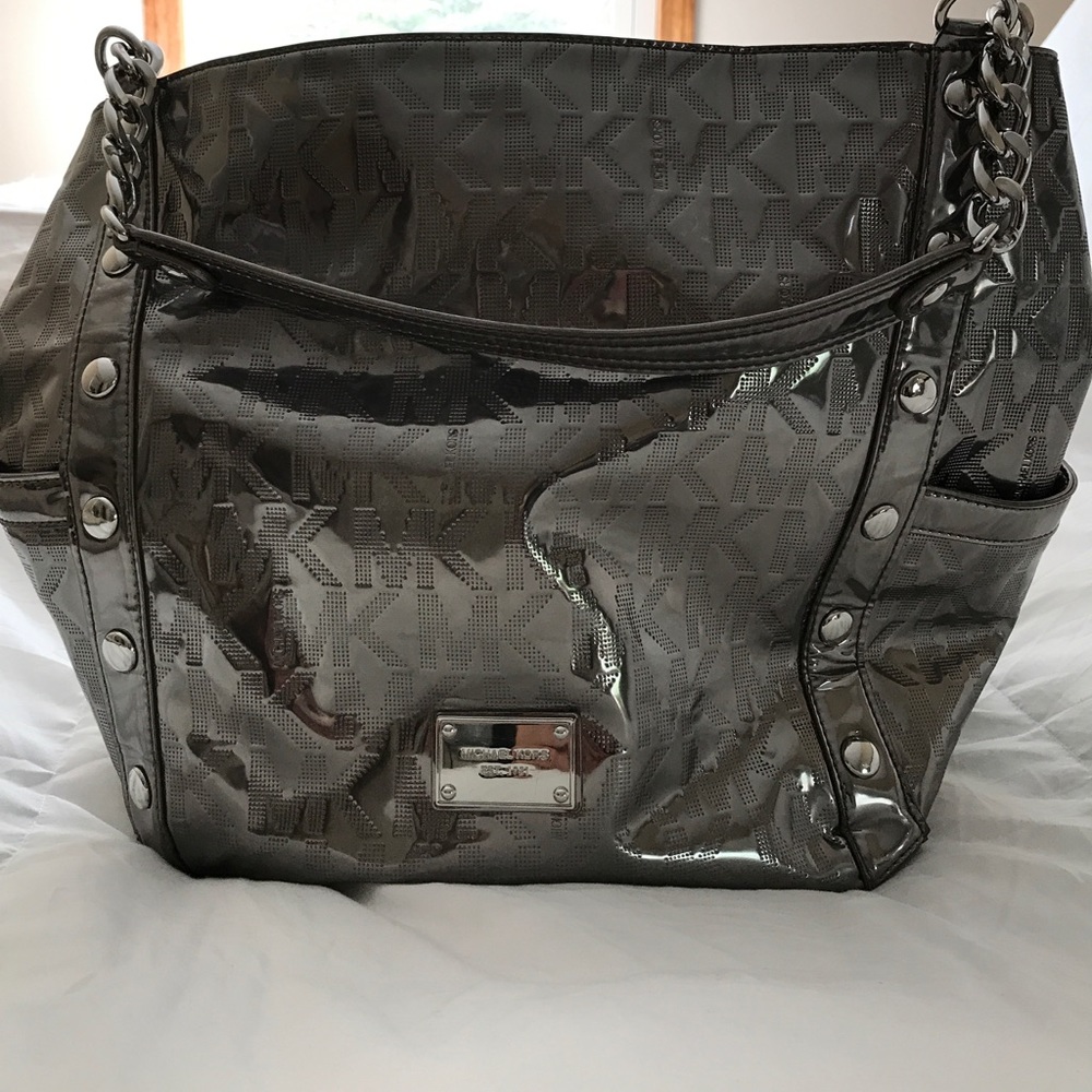 Silver Michael Kors purse