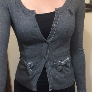Abercrombie & Fitch grey cardigan women's