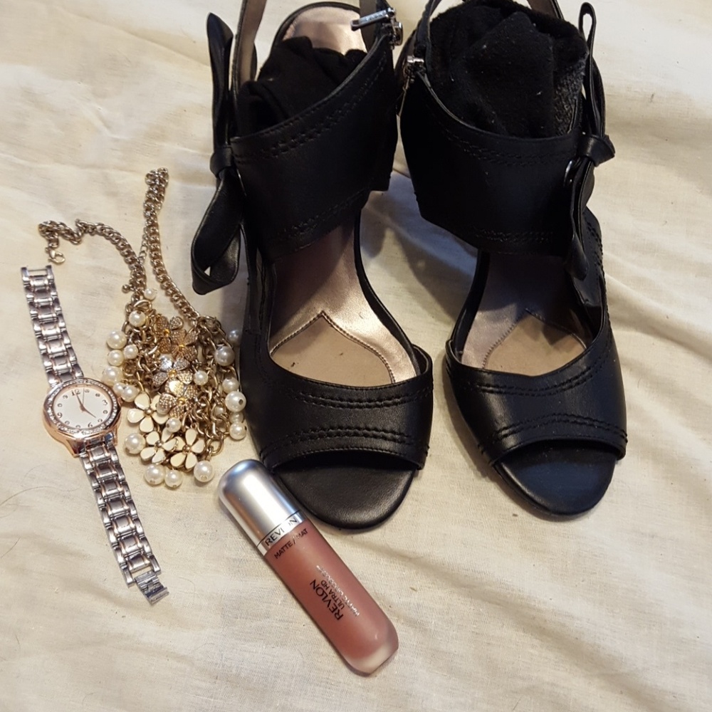 Beautiful black leather shoes