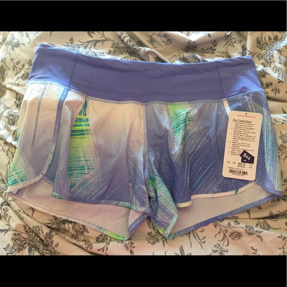 SOLD Size 10 Lululemon Run Times Short