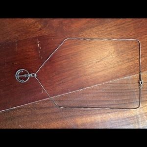 Tiffany white gold anchor necklace