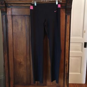 Nike dri-fit yoga pants with pink detail