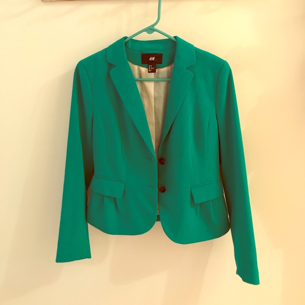 Green H&M blazer!