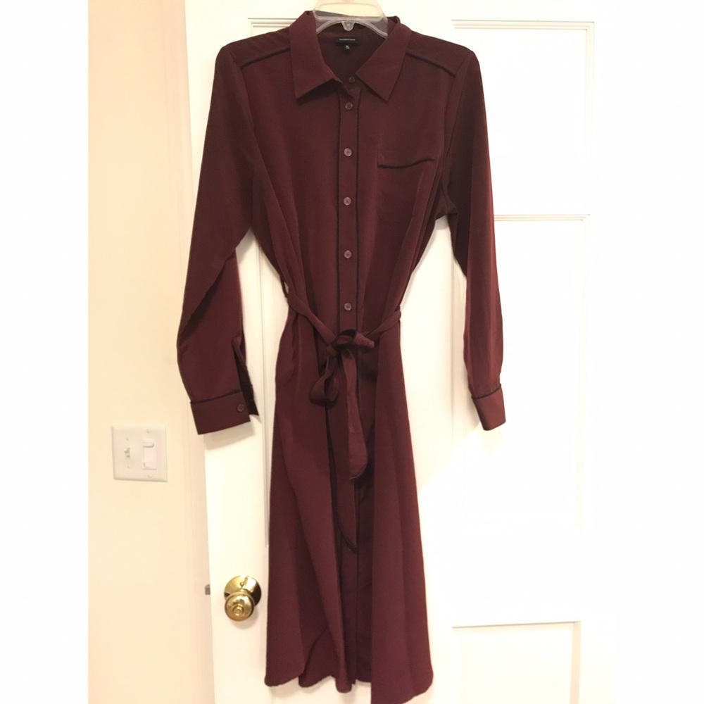 Who What Wear Maroon Shirtdress