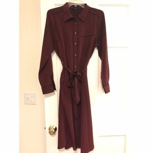 Who What Wear Maroon Shirtdress