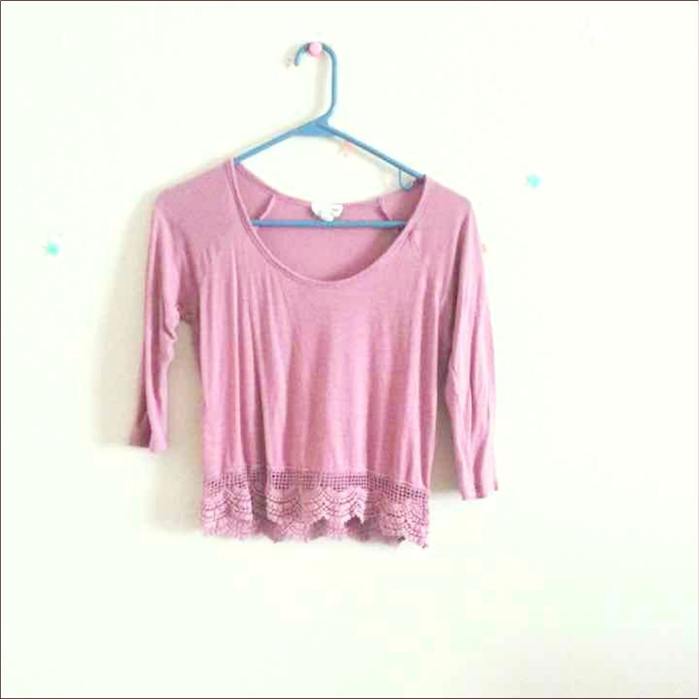 Pink Crop crochet top