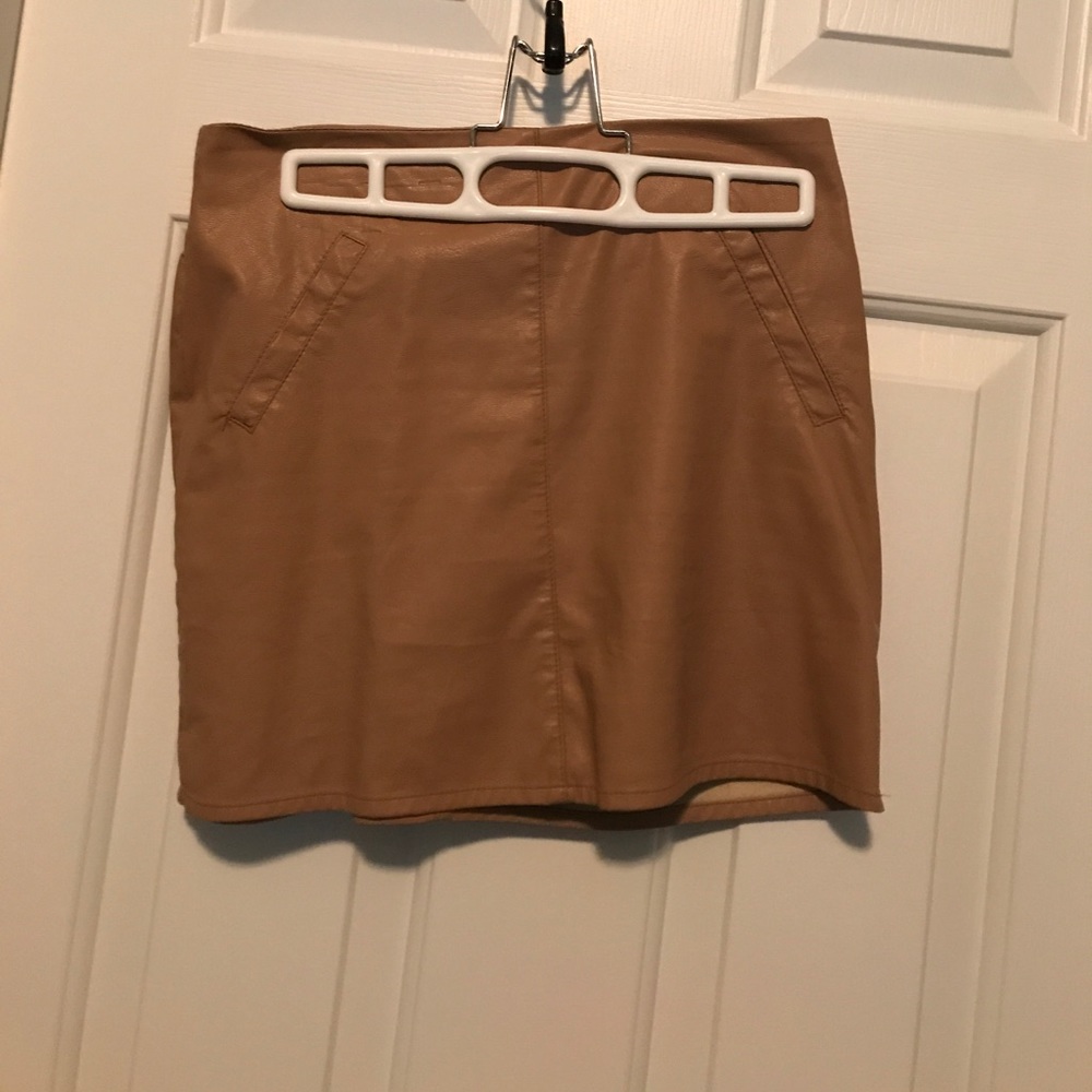 Faux leather skirt