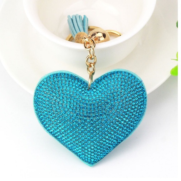 💕Turquoise Heart Purse Charm💕 - Picture 2 of 3