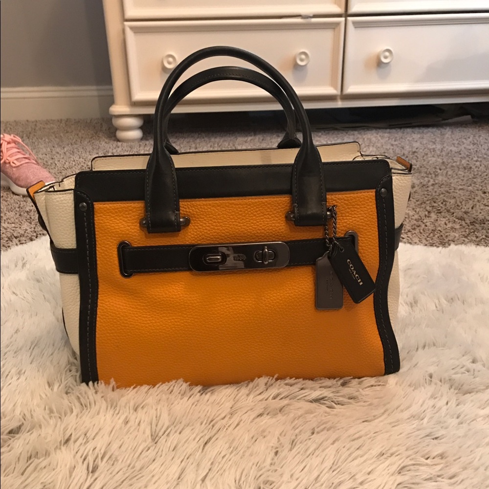 Coach Colorblock Swagger Handbag Satchel