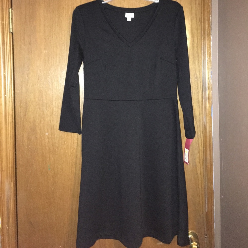 Black V-Neck Dress