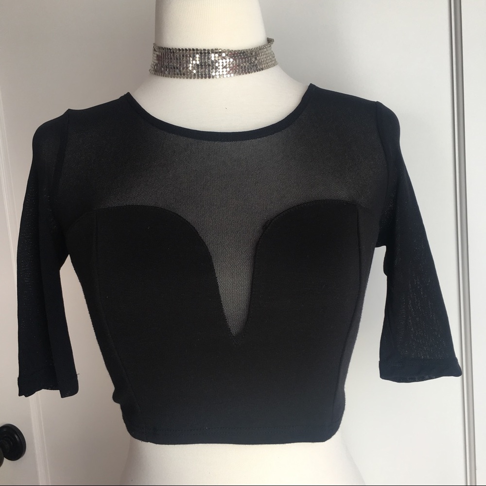 Black crop top