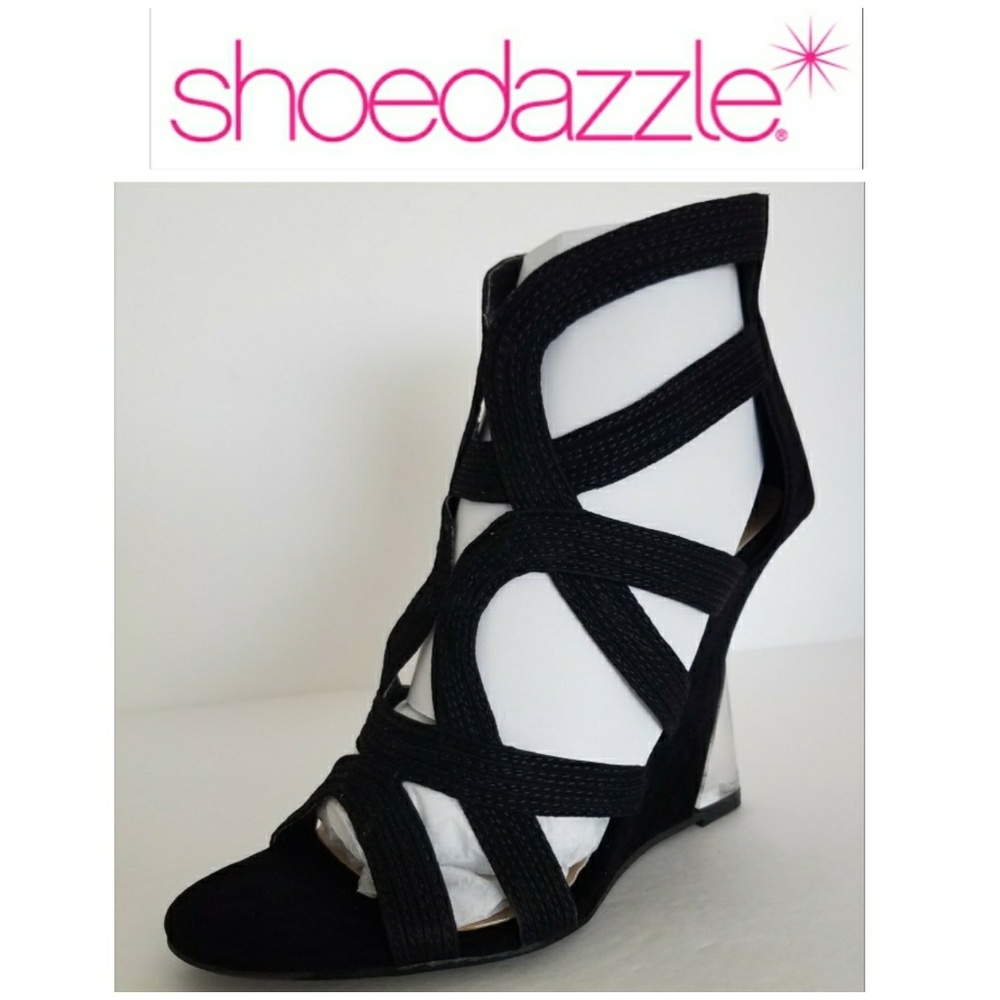 New Black Koriko 7 wedge heels Platforms