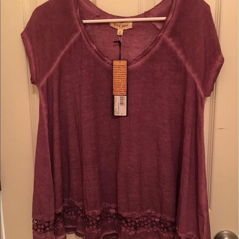 Purple Black Swan Top