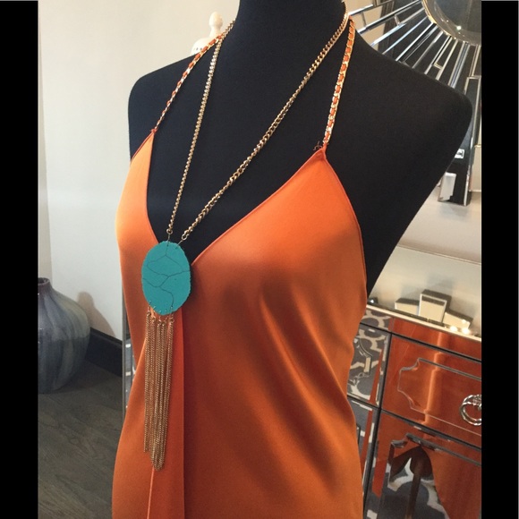 BCBG MaxAzria Satin Halter Maxi Dress - Picture 4 of 8