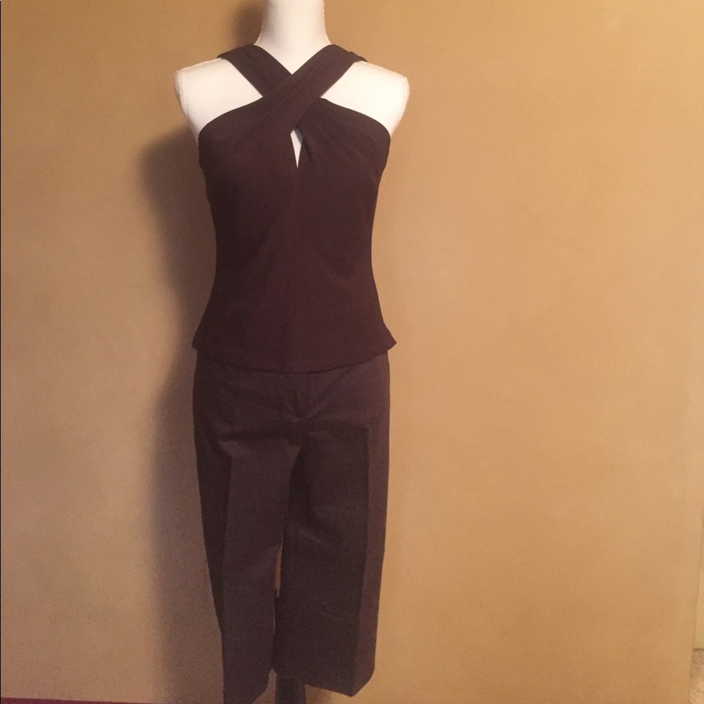 Sexy brown top sz 8