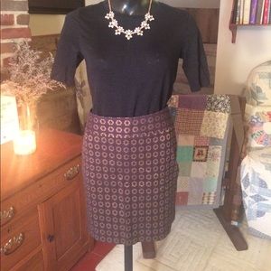 Ann Taylor Loft Metallic Gold and Mauve Skirt