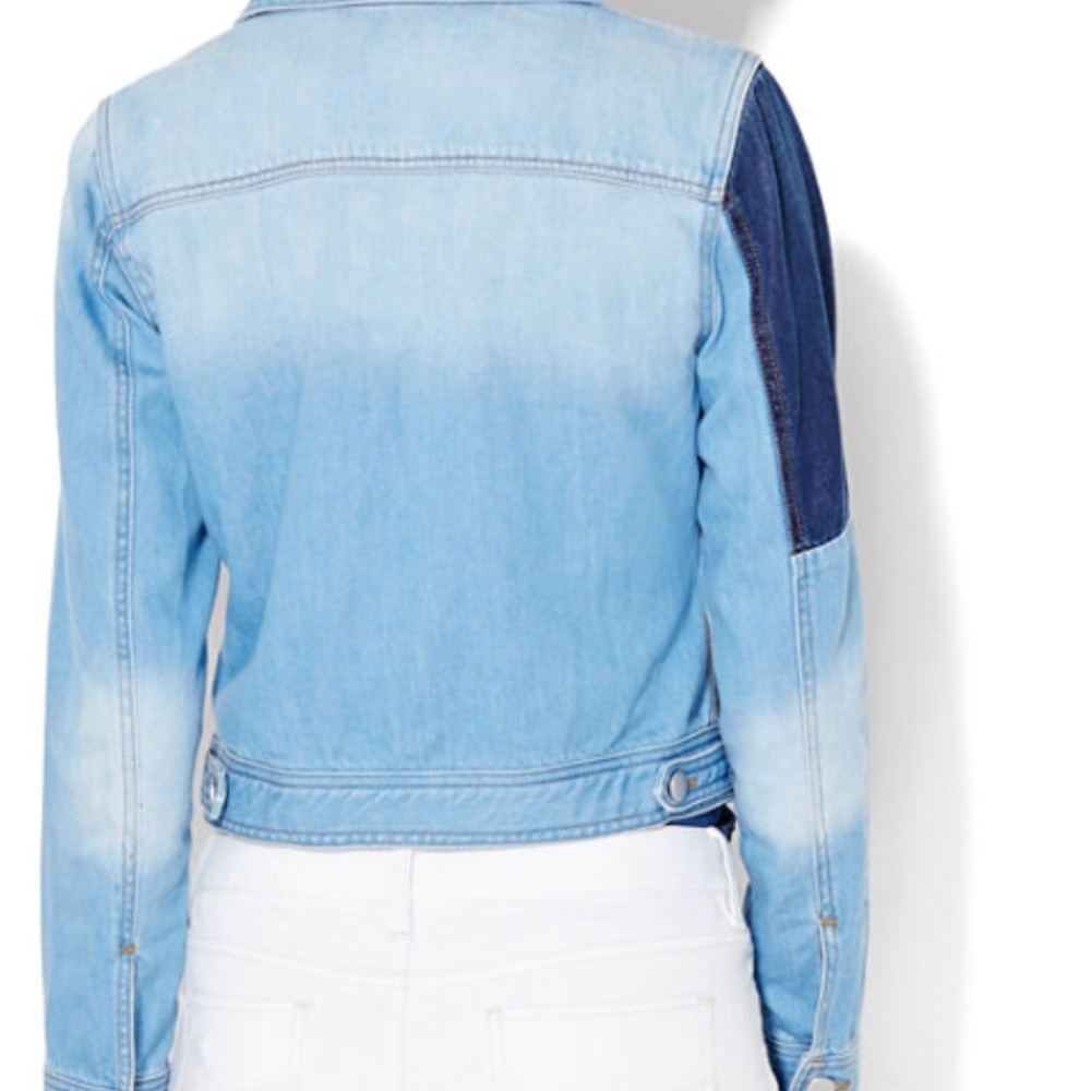 New with tags denim patch work stylish jacket - Picture 2 of 2