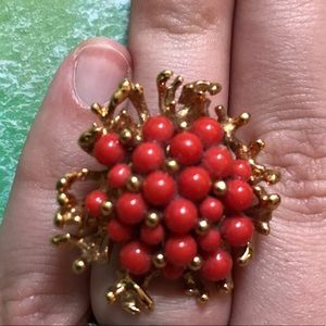 Fab J. Crew coral cocktail ring