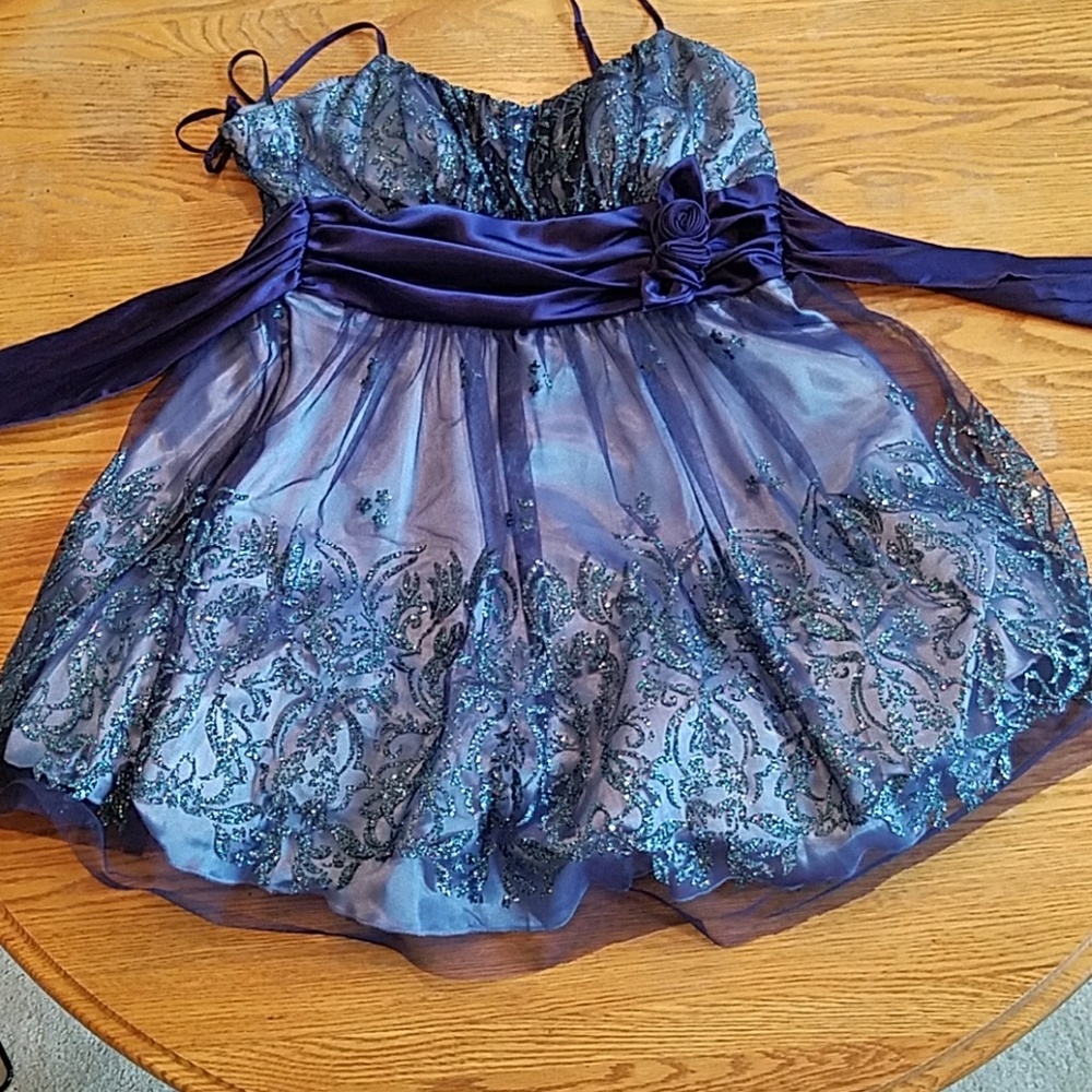 Purple Homecoming Dress with Sparkles