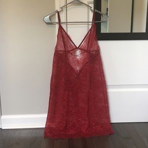 sexy red lace lingerie