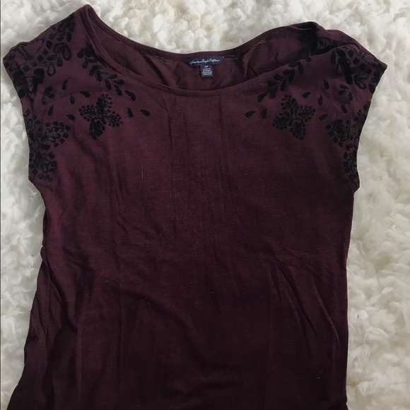 Tops - Top with velvet detail Tops - Top with velvet detail