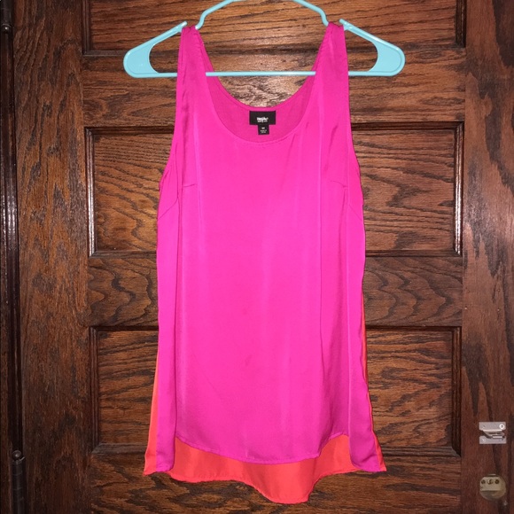 ❌SOLD❌ Two-Tone Hot Pink & Orange Mossimo Tank Top - Picture 1 of 3