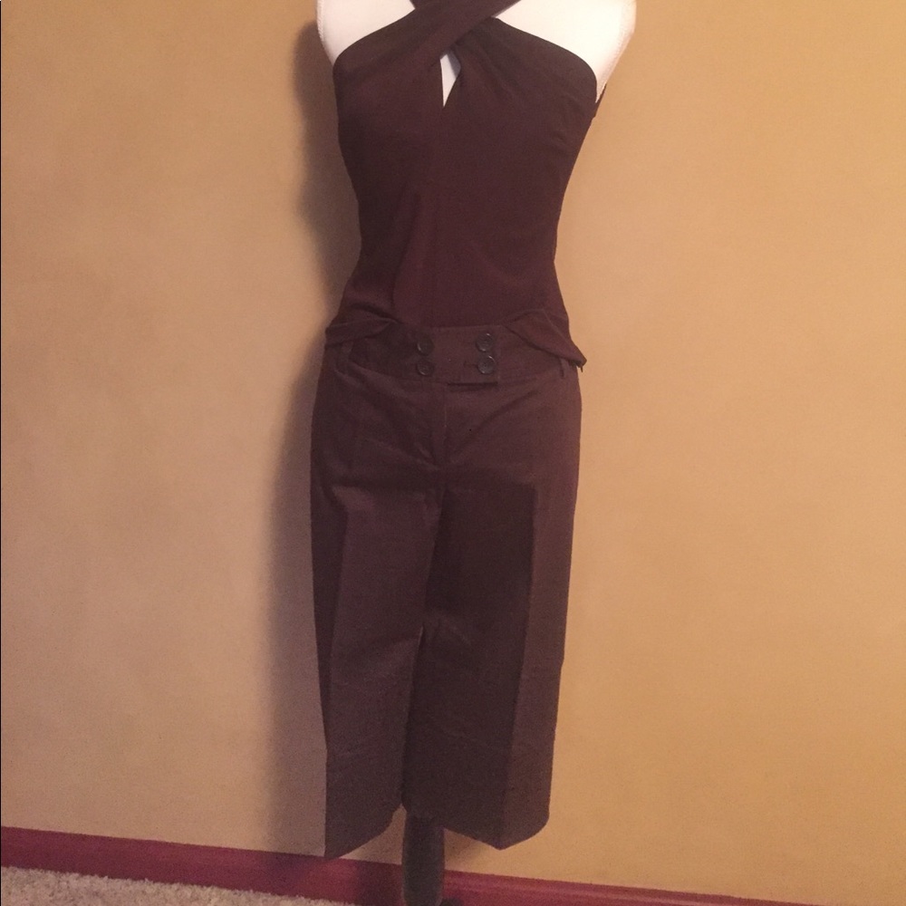 Ann Taylor Loft Brown Capri pants sz 8