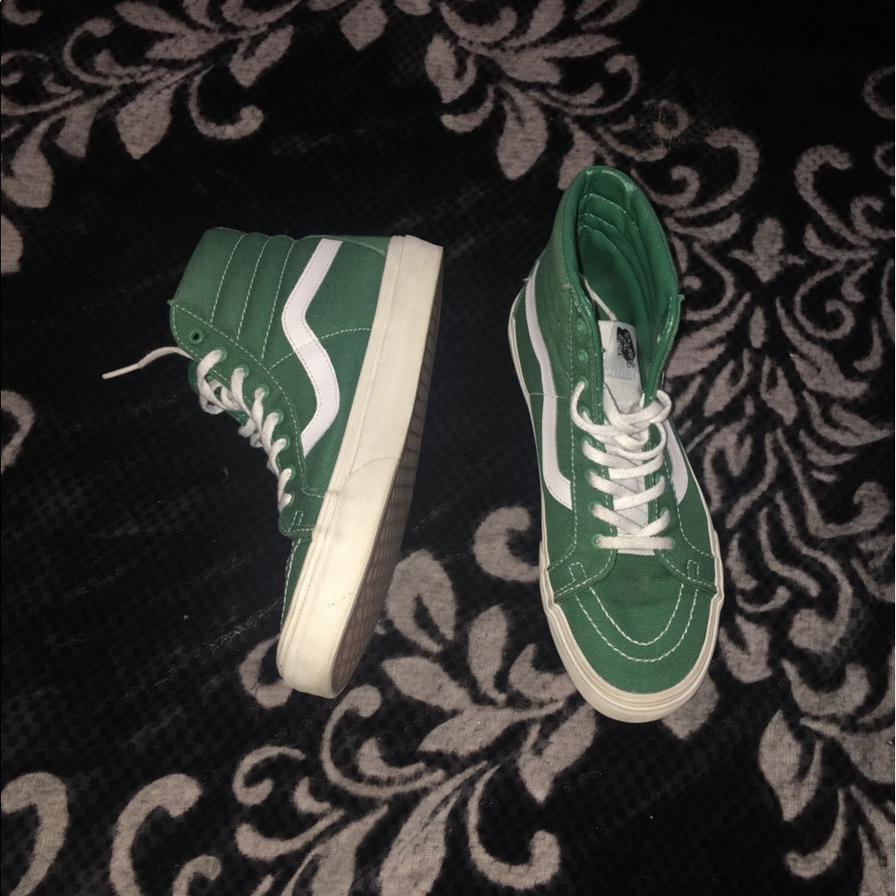 Green Hightop Vans Size 8