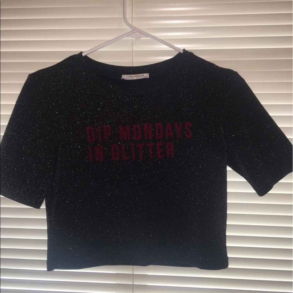 "Dip Mondays in Glitter" Crop Top