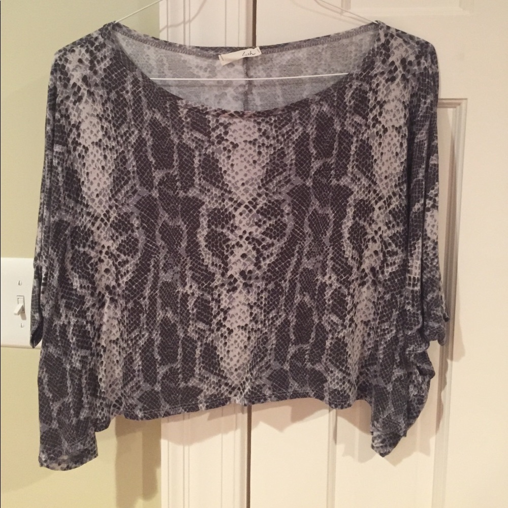 Snake skin crop top