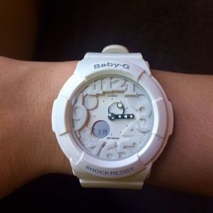 White Baby-G Shock Resistant Watch