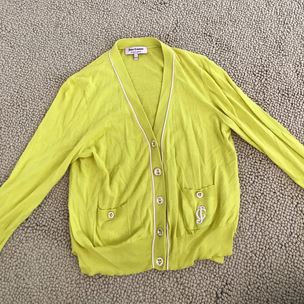 Juicy Couture Womens Yellow Sweater. Super cute!