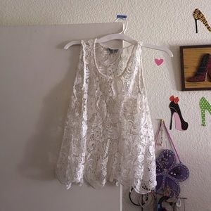 White crochet top