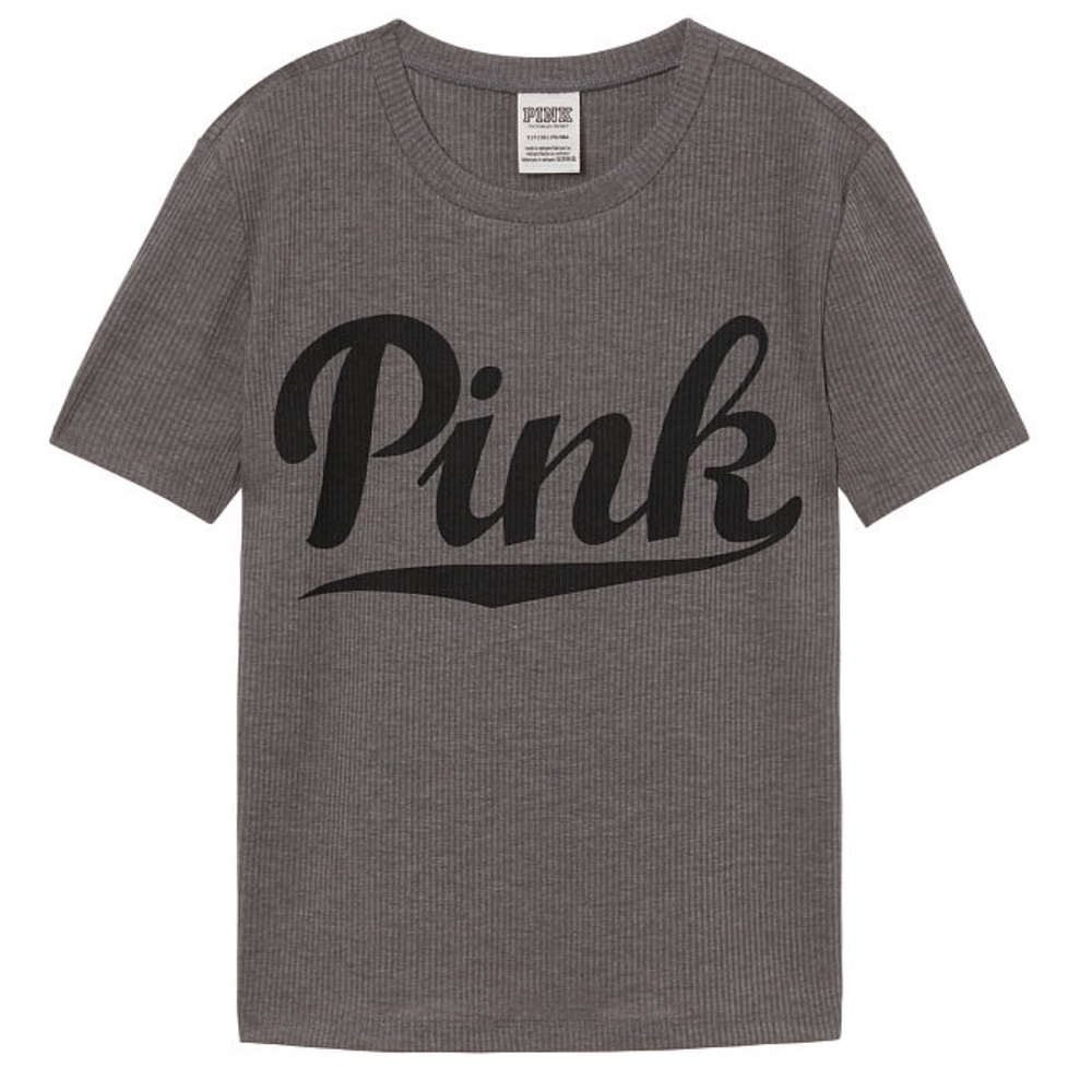 NWT PINK VS Mini Ribbed Tee