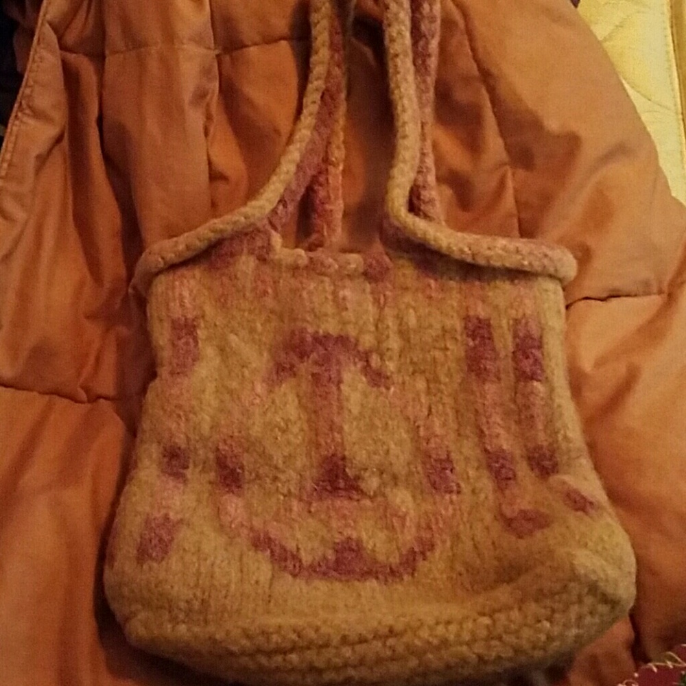 Lavendar handmade Peace sign purse NWOT
