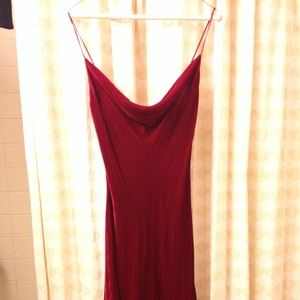 Betsy Johnson Crushed Velvet Fringe Dress