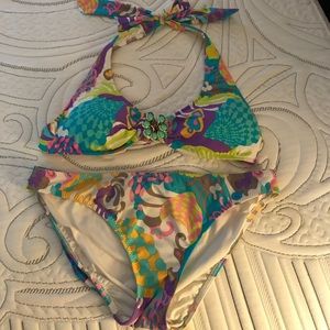 Trina Turk Size 8 Bikini- Cute Print!