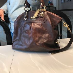 brown Coach Leather Bag