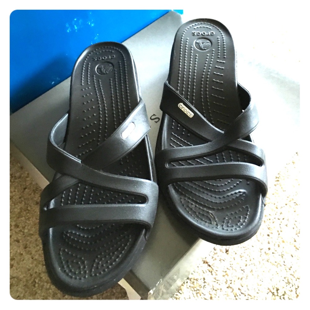 Black Crocs Sandals