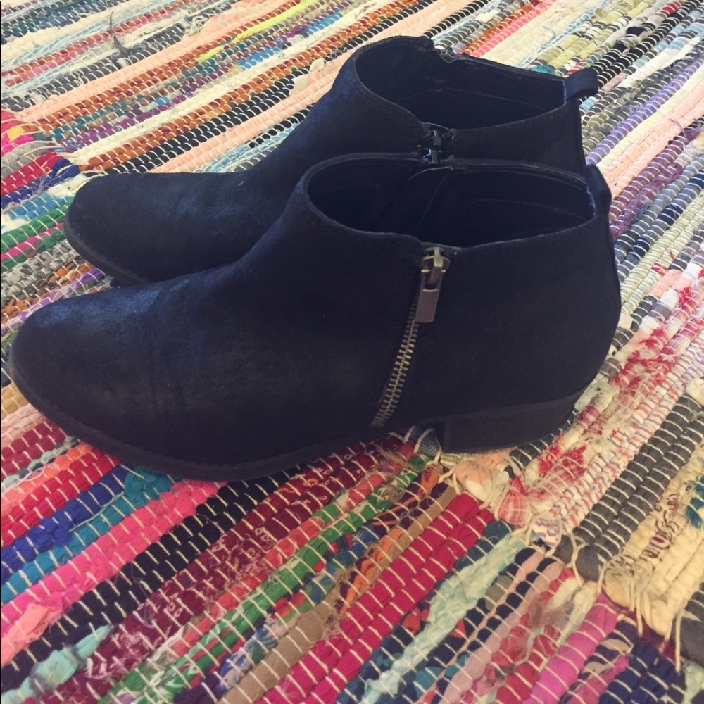 Carlos Santana black Brie ankle boot bootie zipper