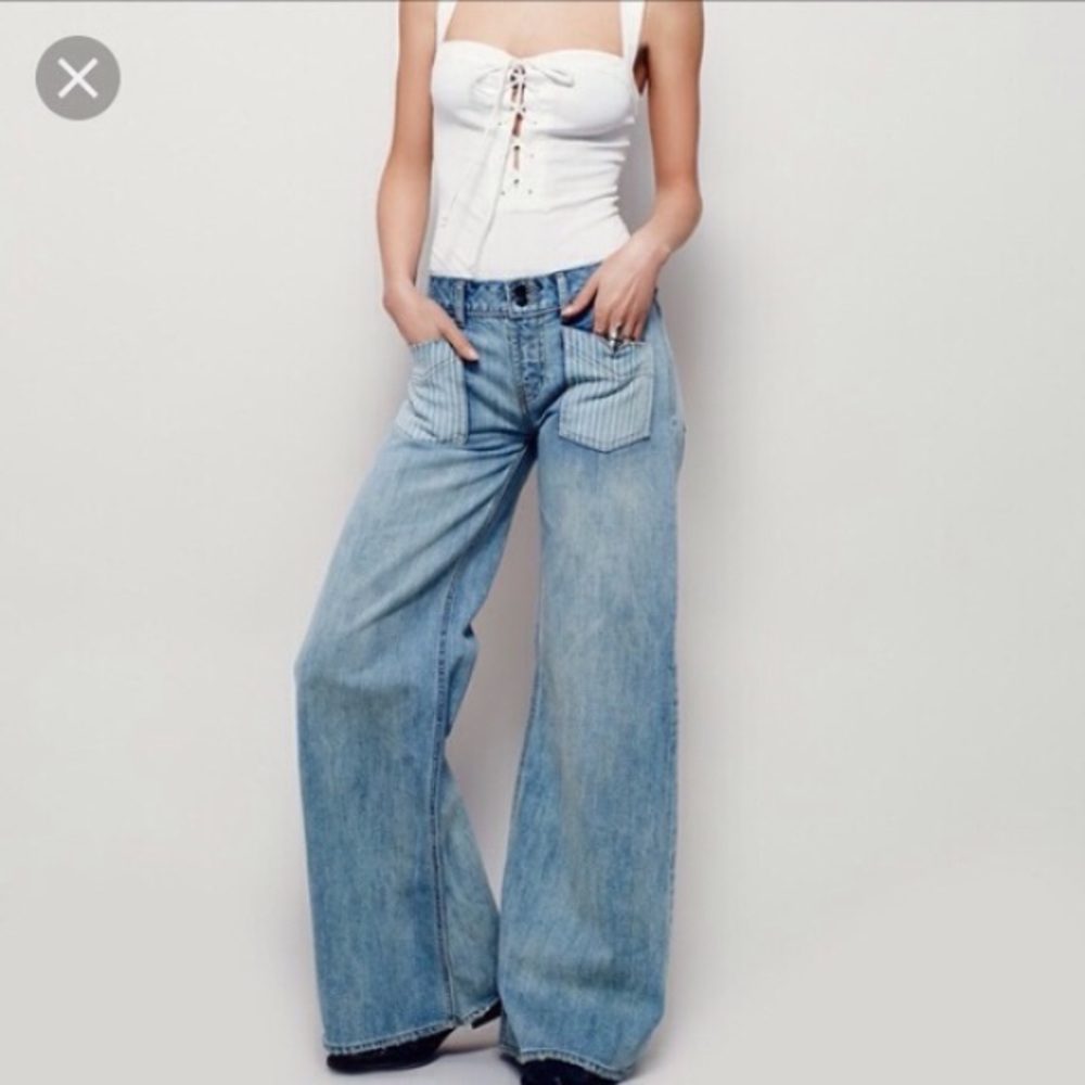 Free People Malik Patch Pocket Flare || NWOT ||
