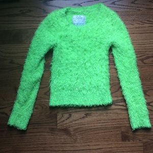 Justice fluffy sequin sweater