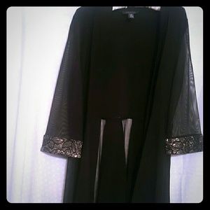 RM Richard's matching lace sleeve jacket,sheer