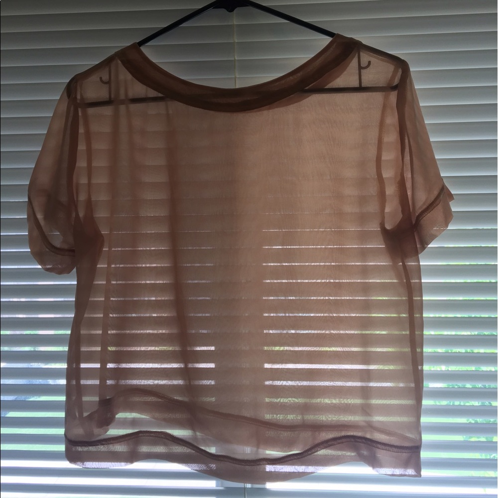 American Apparel nude sheer top