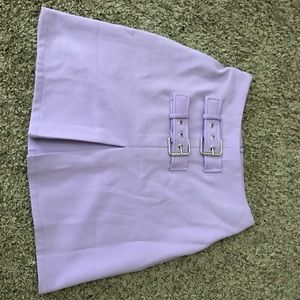 Lavender Buckle Mini Skirt
