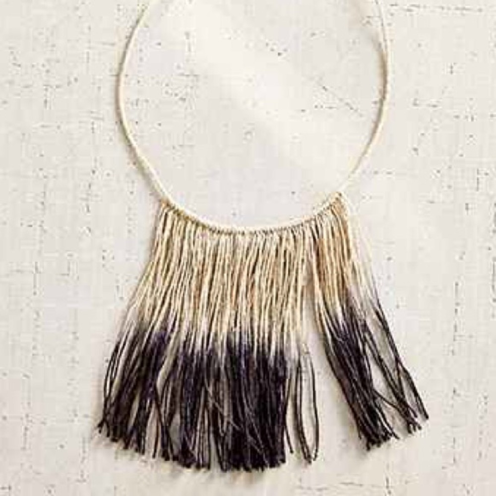 Cathy Callahan boho fringe dip necklace