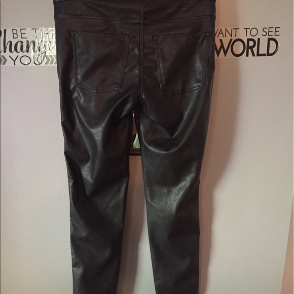 H&M Black Faux Leather Pants - Picture 2 of 3