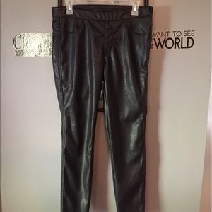 H&M Black Faux Leather Pants