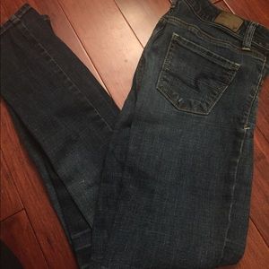 Dark denim skinny jeans