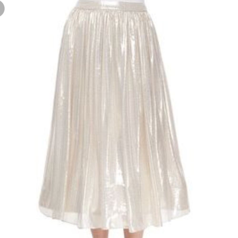 Alice and Olivia Metallic Midi Skirt